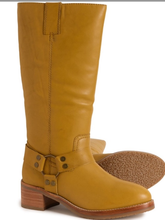 Frye Shoes - Frye Women's Tall Harness Boots in Mustard
